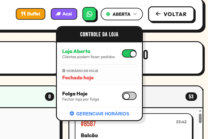 Controle da Loja